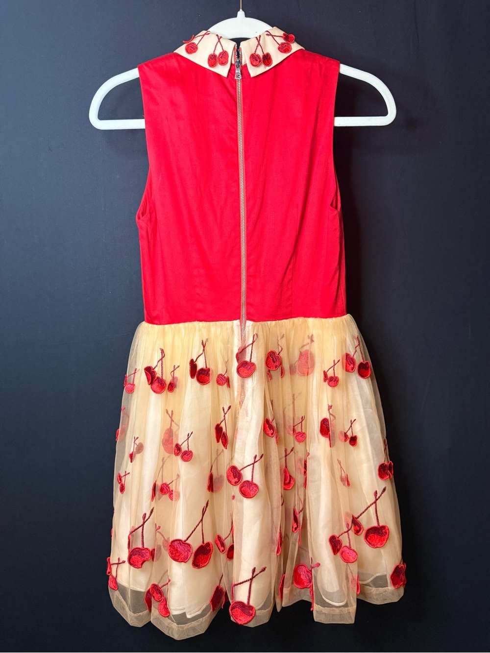 NWT & FABULOUS!! Alice + Olivia Cherry Collared Tulle Dress! Pop that cherry 🍒 - Picture 7 of 12